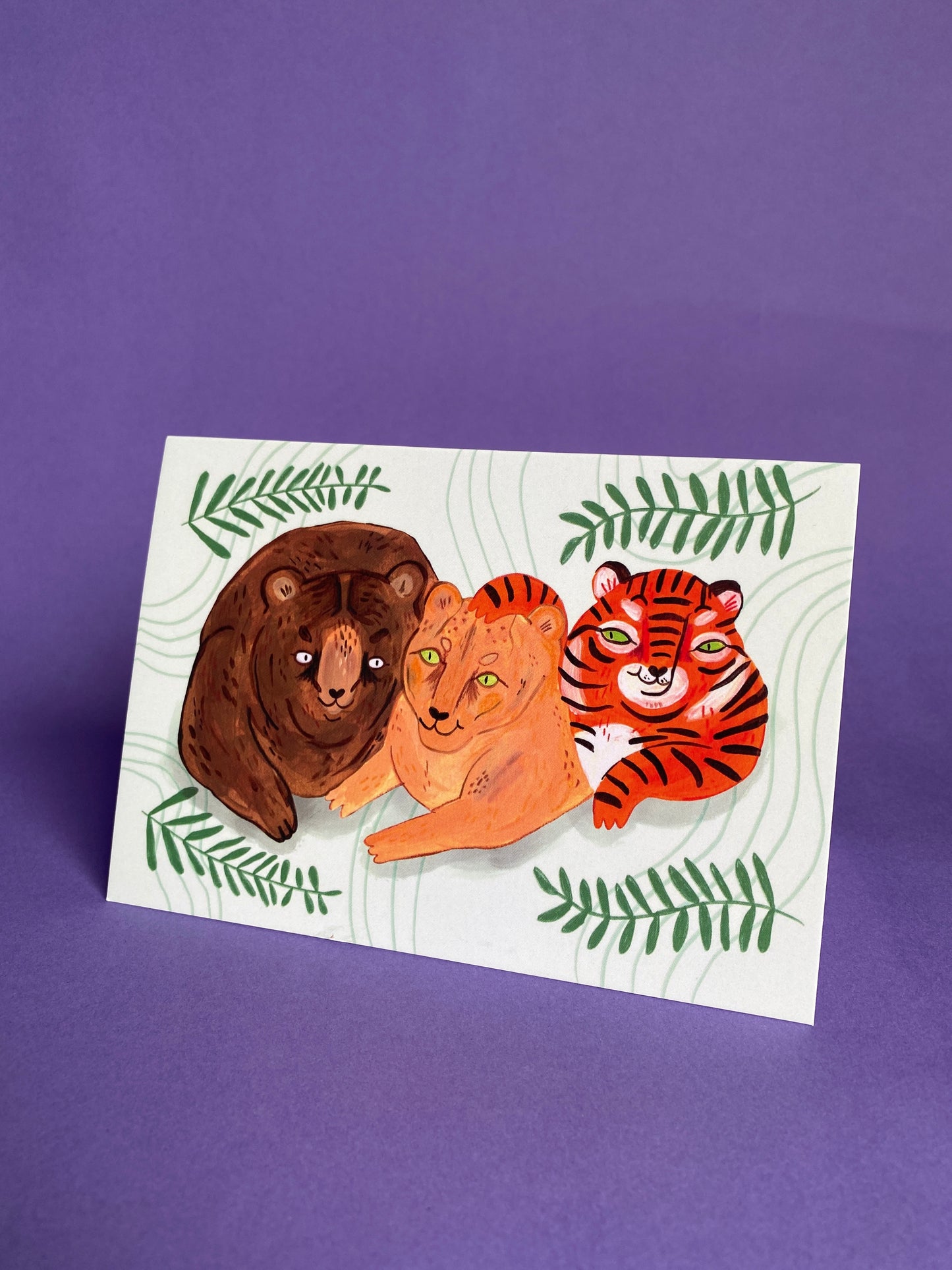 BLT Bear, Lion and Tiger Greeting Card