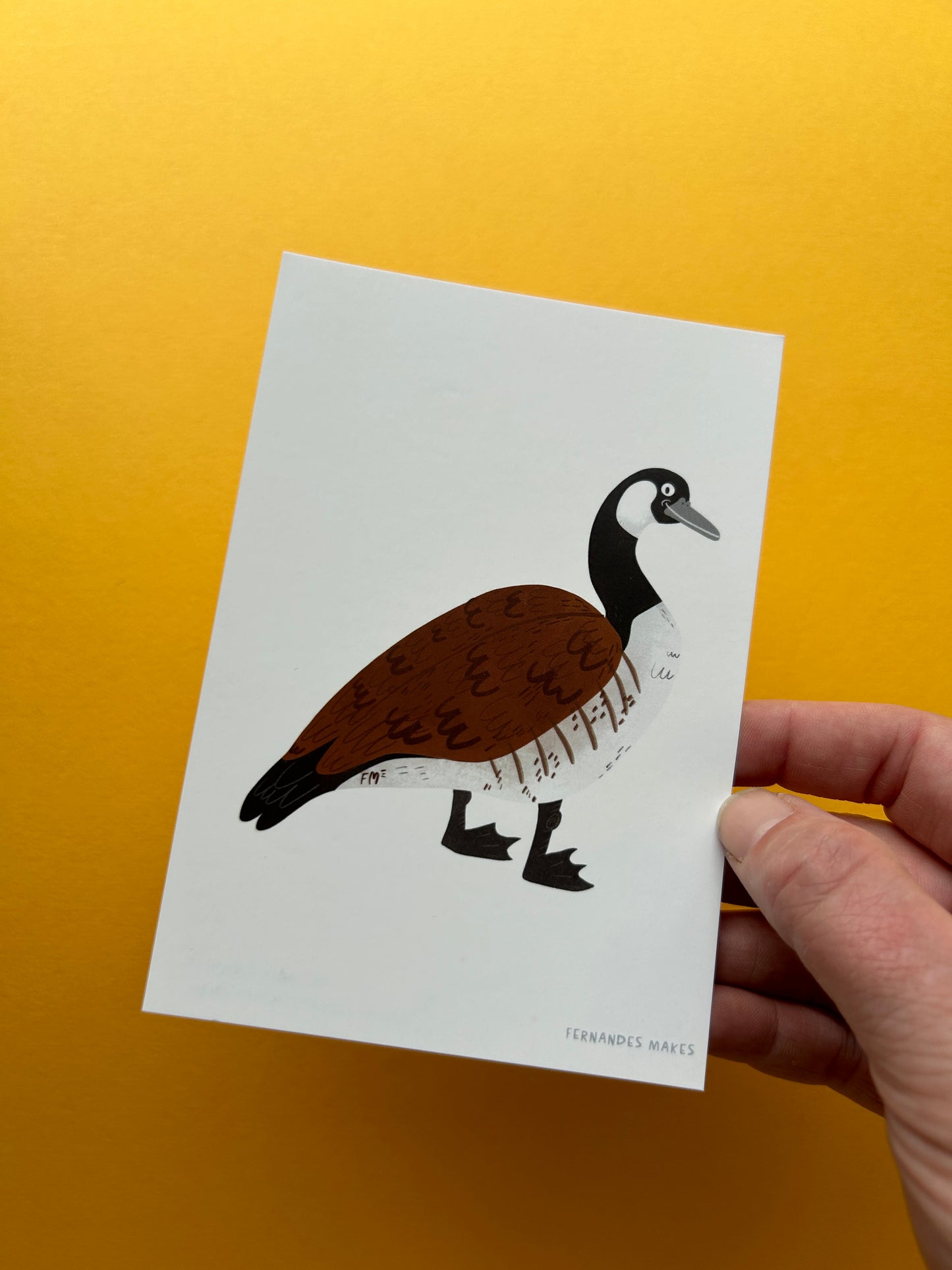 Proud Happy Goose (neck down) Postcard