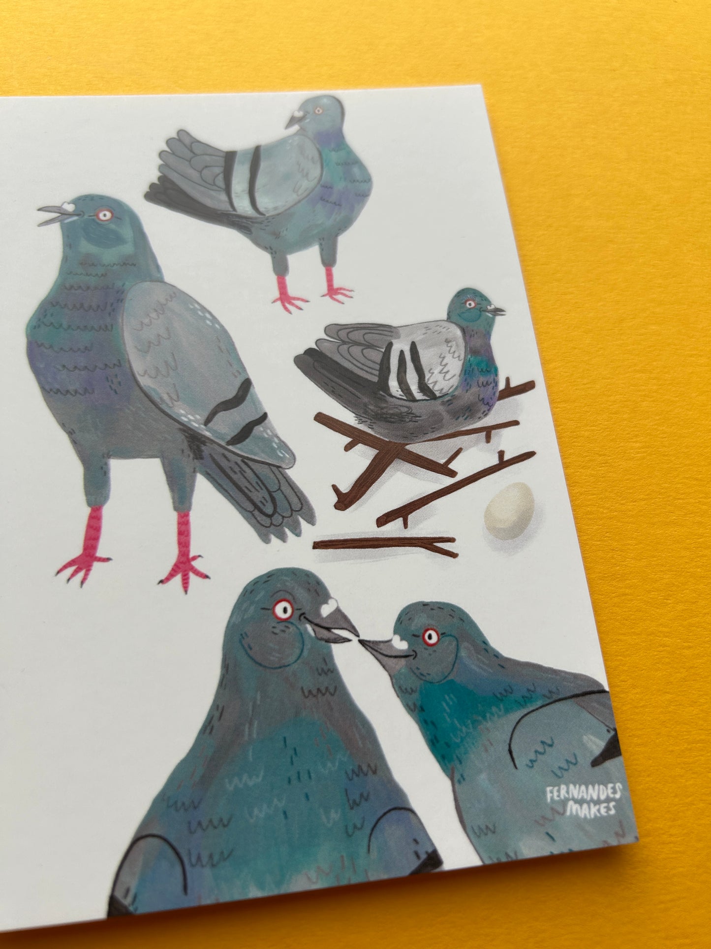 Pigeon Pals Postcard