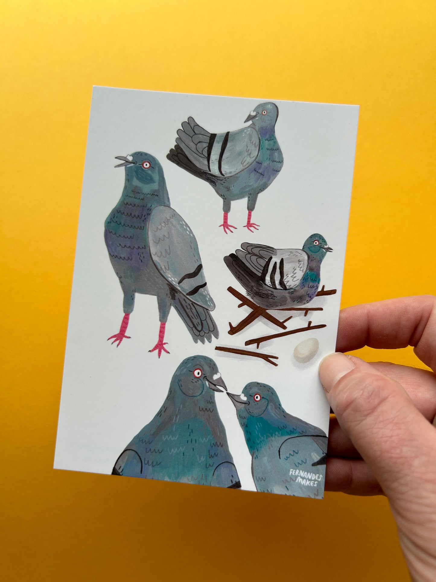 Pigeon Pals Postcard