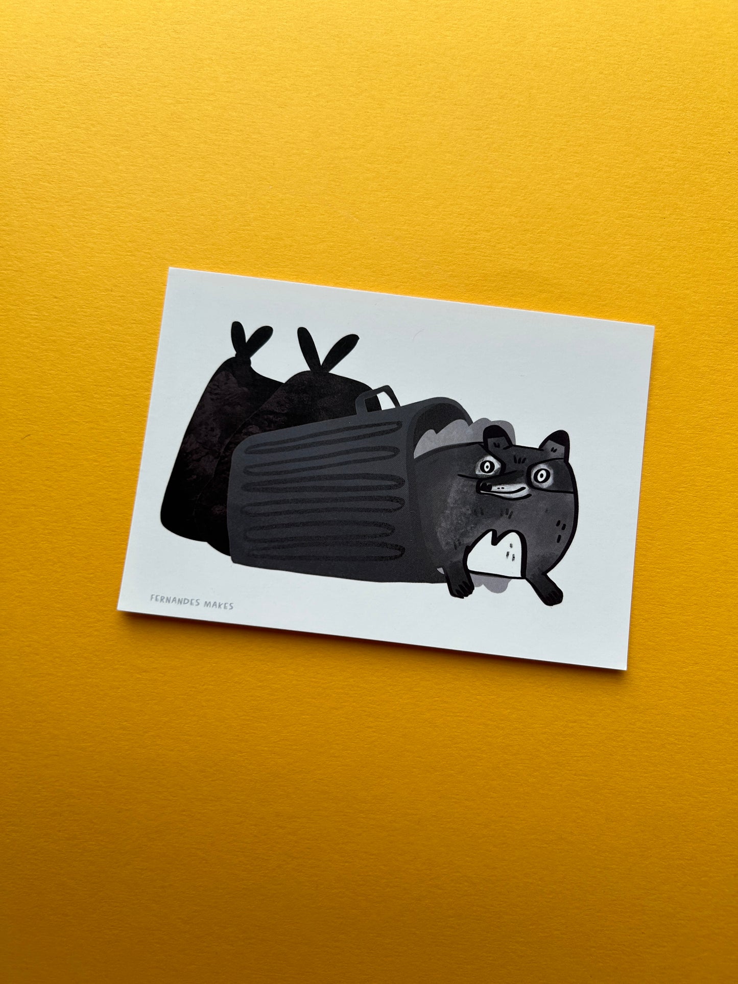 Trash Raccoon Postcard