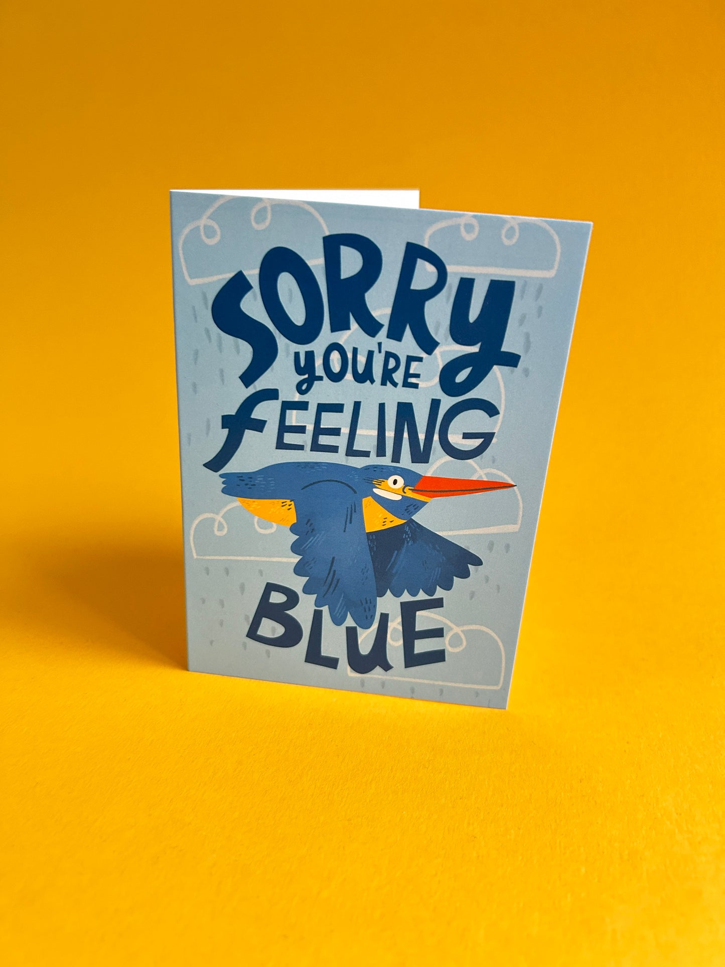 Sorry You're Feeling Blue / Kingfisher / Greeting Card