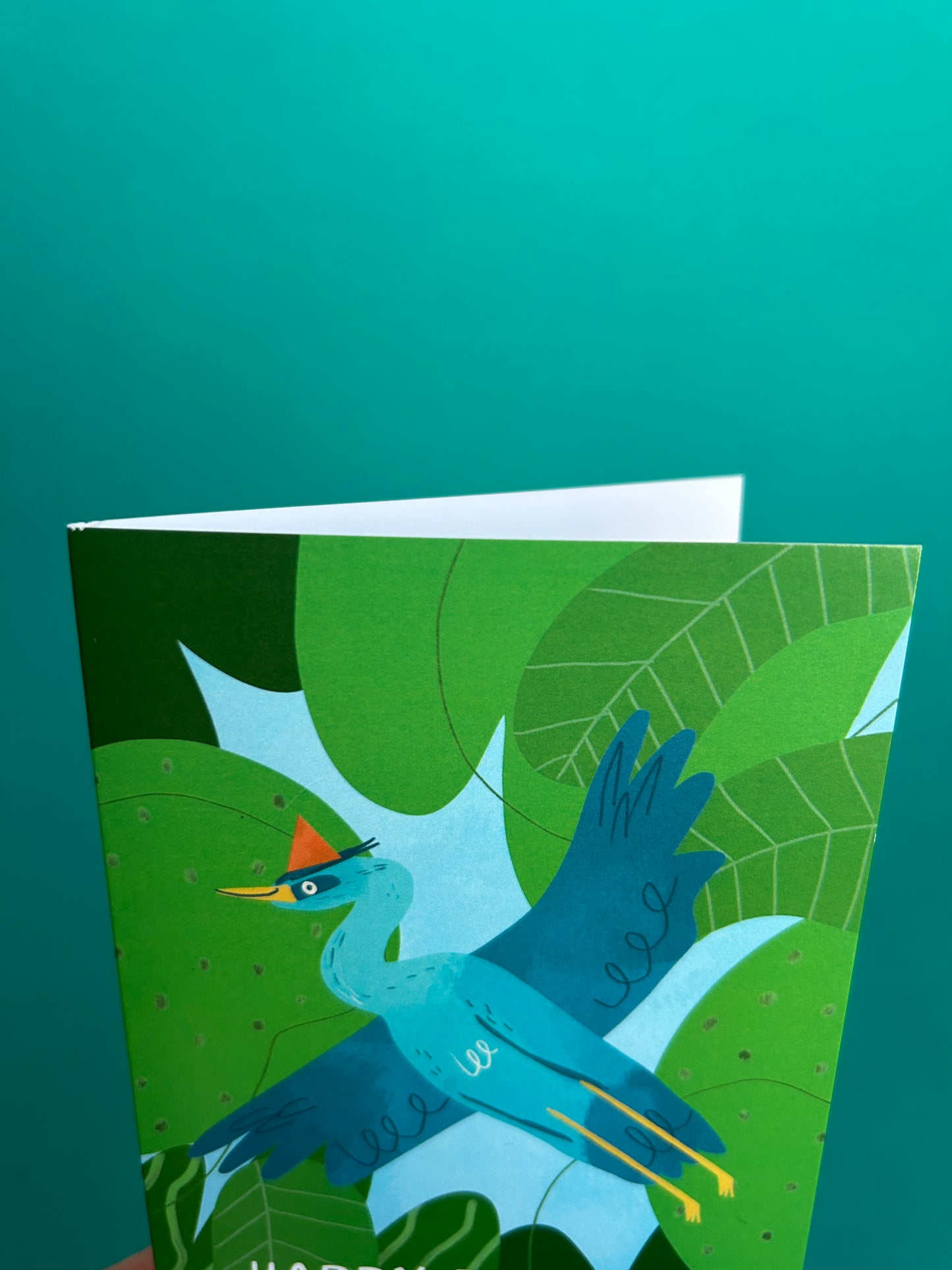Happy Birthday Heron Greeting Card
