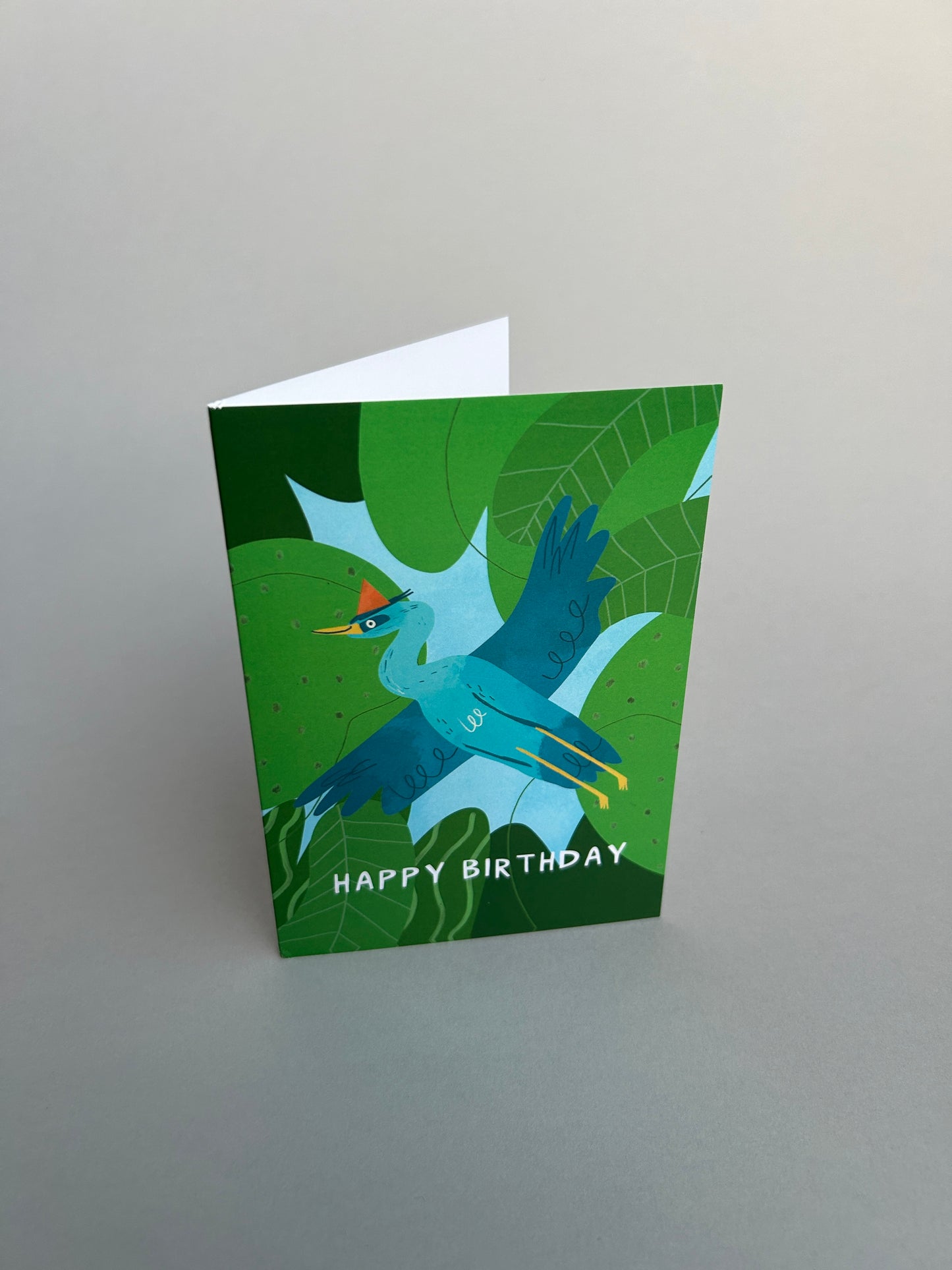 Happy Birthday Heron Greeting Card