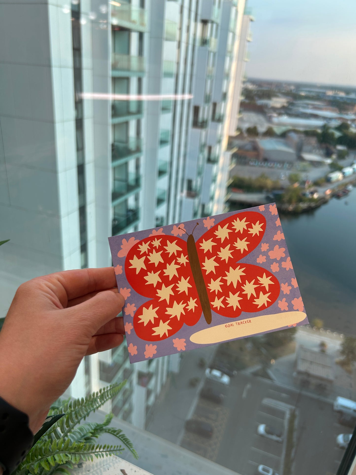 Butterfly Goal Tracker Postcard