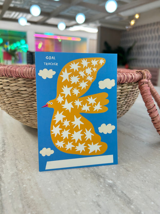Goal Tracker Bird Postcard
