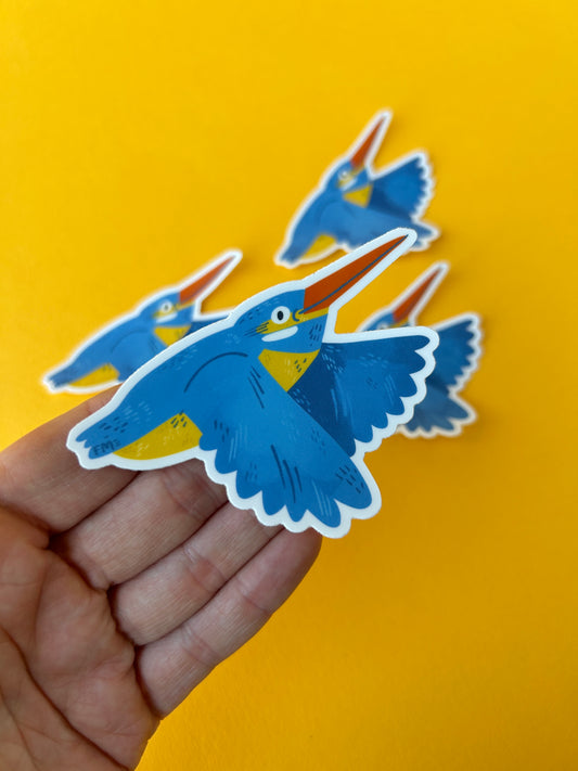 Kingfisher Matte Vinyl Sticker