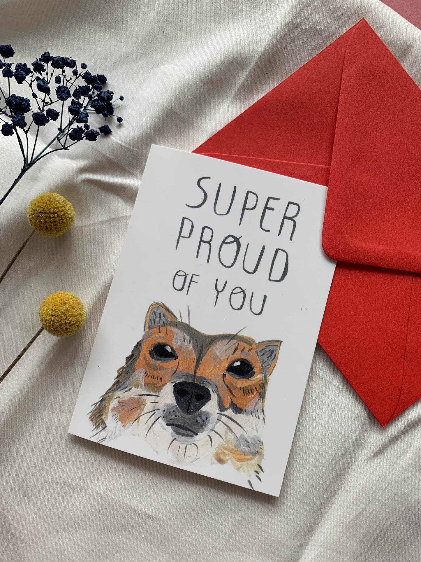 Super Proud of You! Corgi dog Congratulations/Well Done greeting card