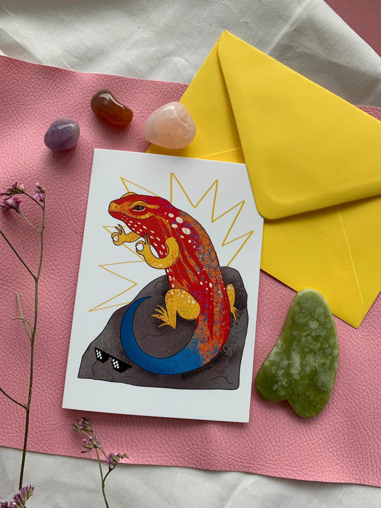 Cool Salamander Greeting Card