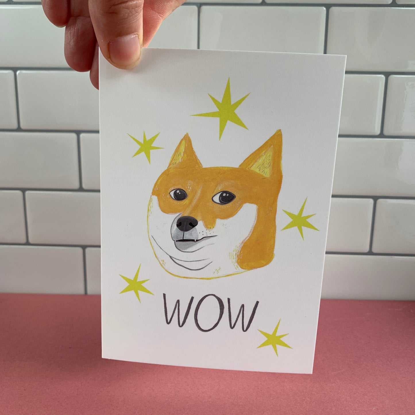 WOW Dog Meme Greeting Card