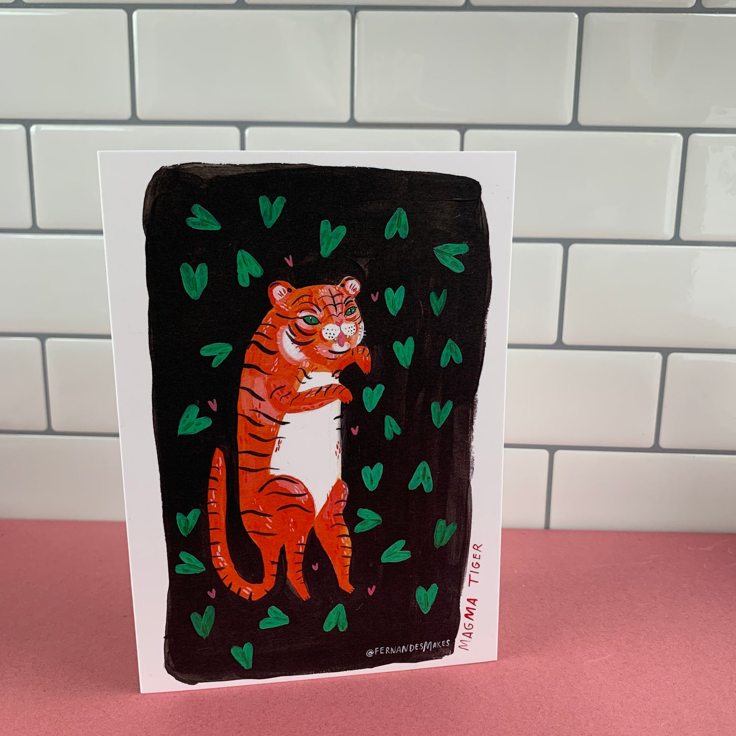 Sneaking Tiger Greeting Card