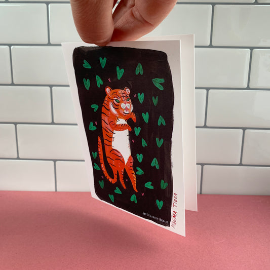 Sneaking Tiger Greeting Card
