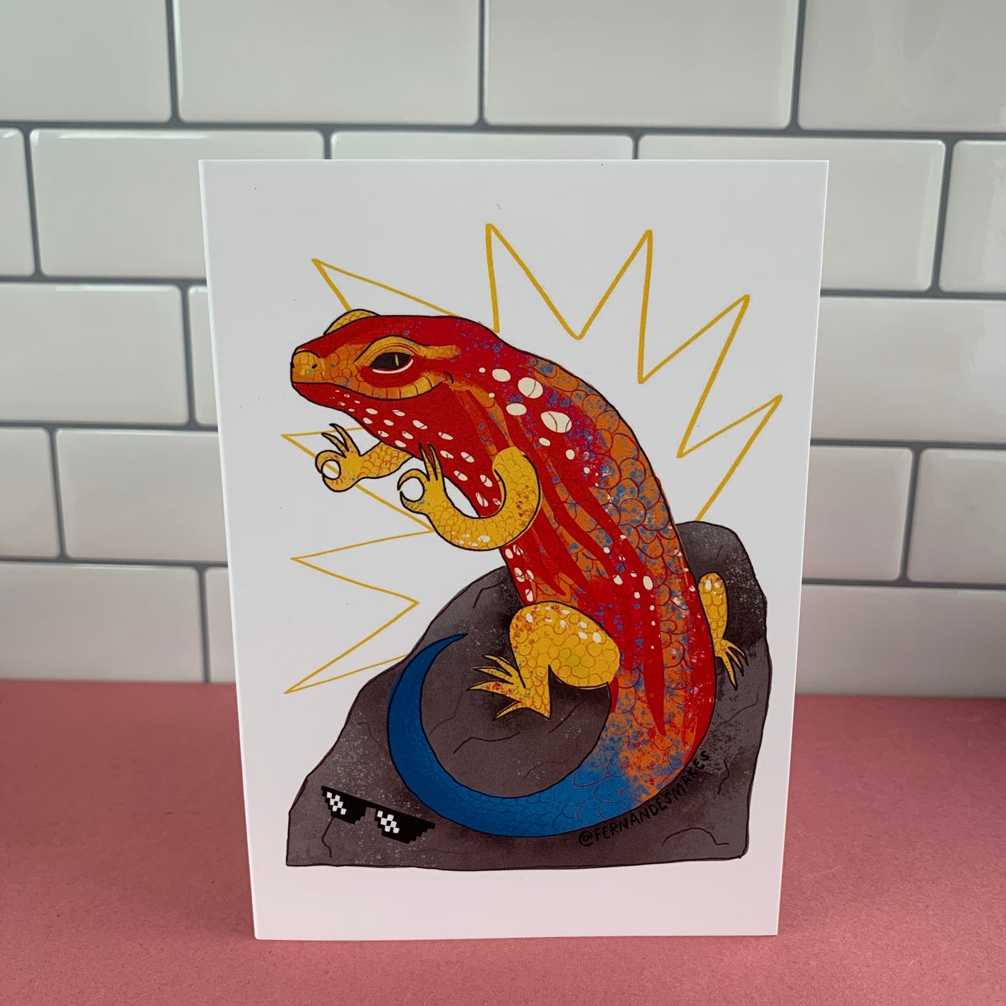 Cool Salamander Greeting Card