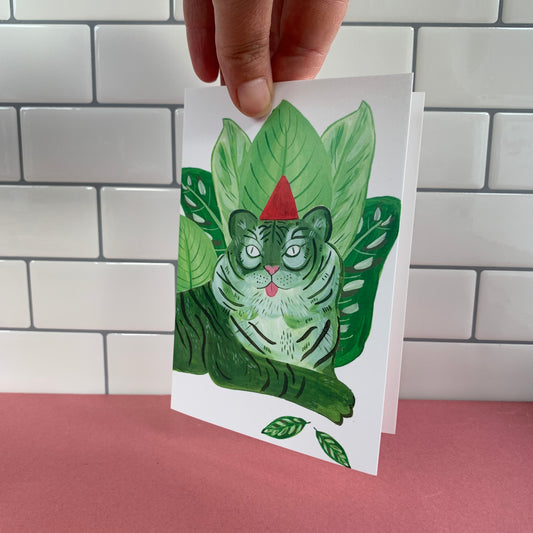 Party Tiger Greeting Card