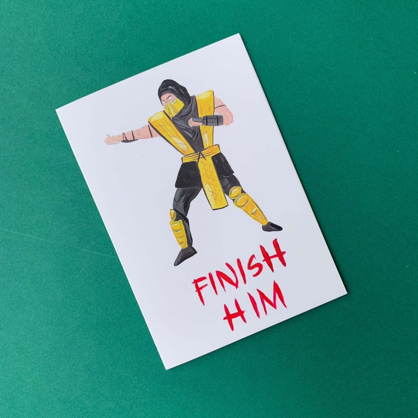 Finish Him - Greeting Card