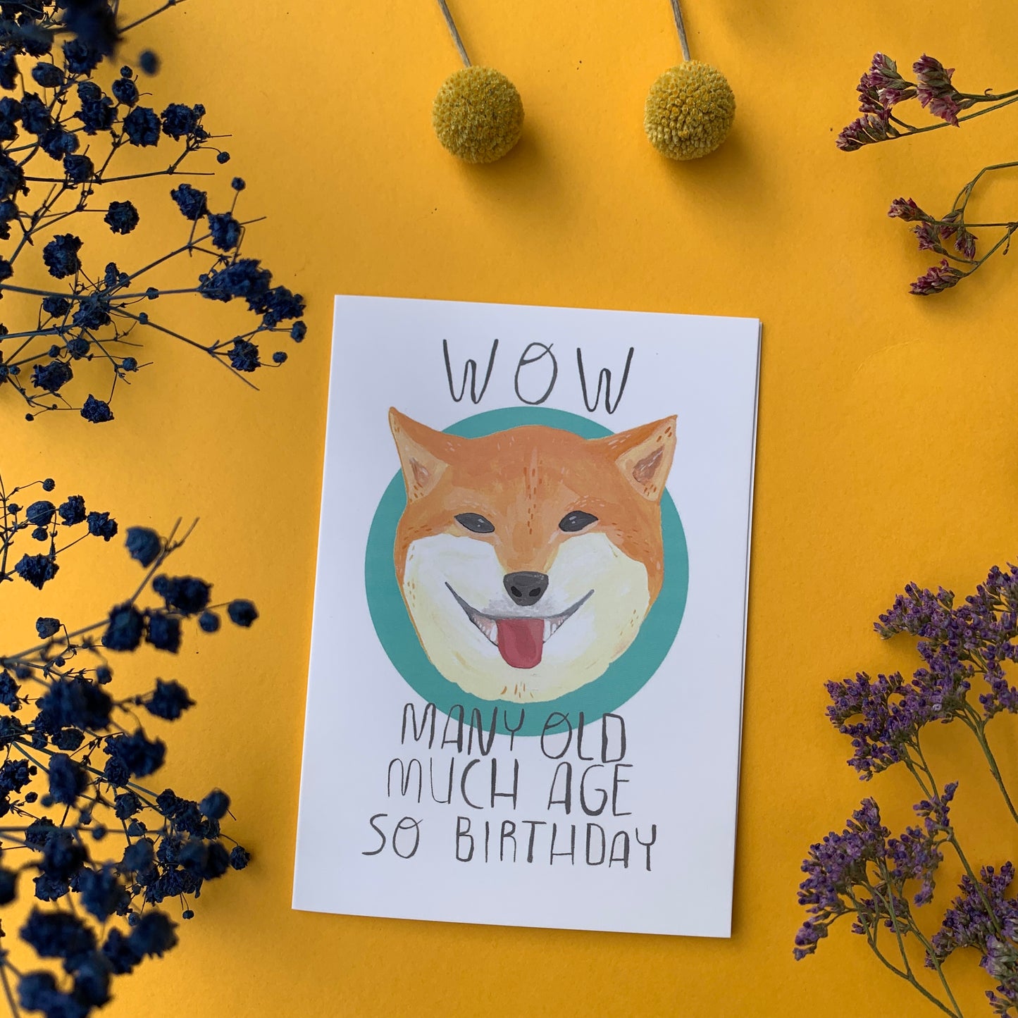 Many Old, Much Age - Shiba Inu Greeting Card