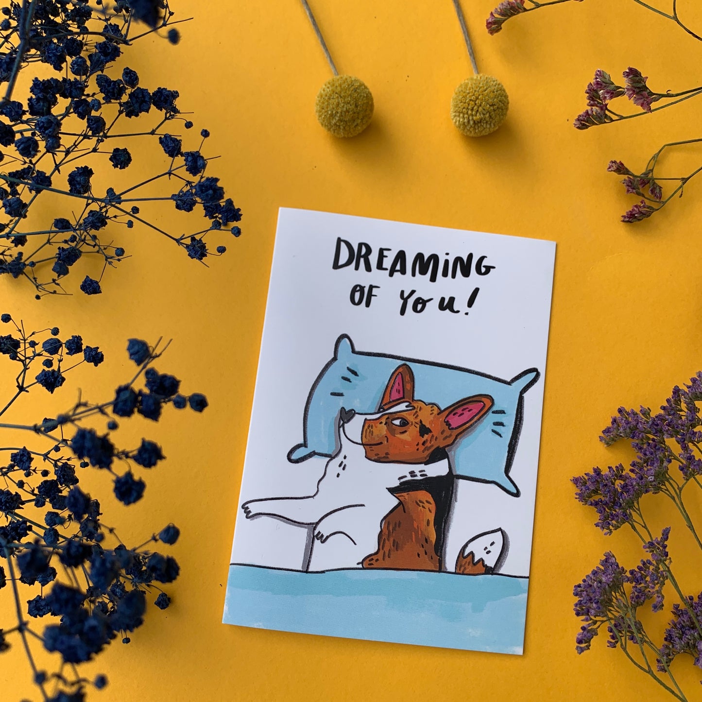 Dreaming of You! Corgi Greeting Card