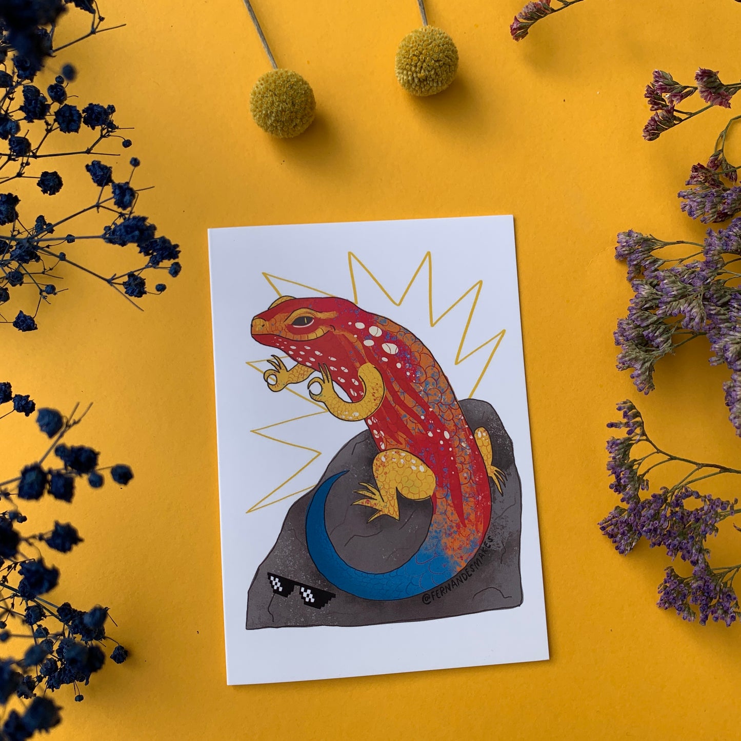 Cool Salamander Greeting Card