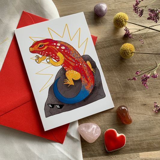 Cool Salamander Greeting Card