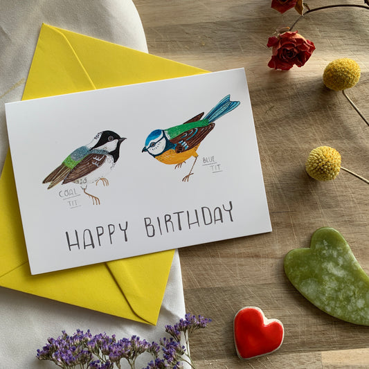 Pair of Tits Birthday Greeting Card