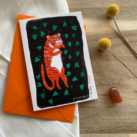 Sneaking Tiger Greeting Card