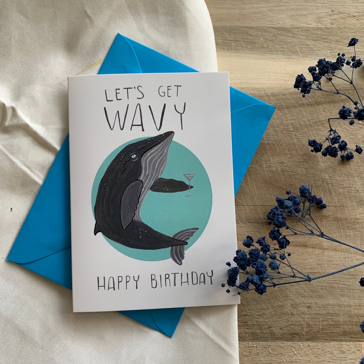 Let's Get Wavy Greeting Card