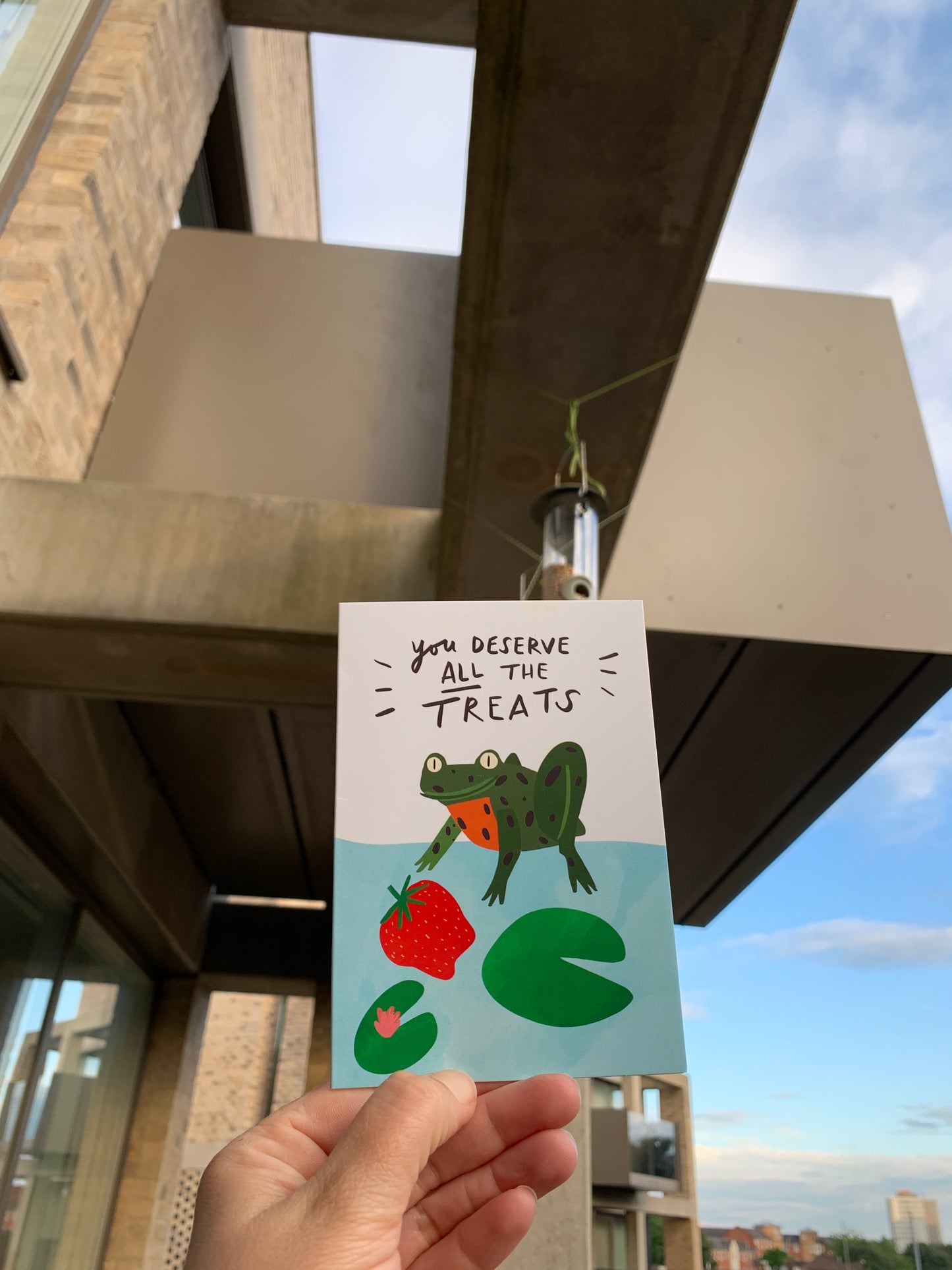 You Deserve All The Treats Frog Greeting Card