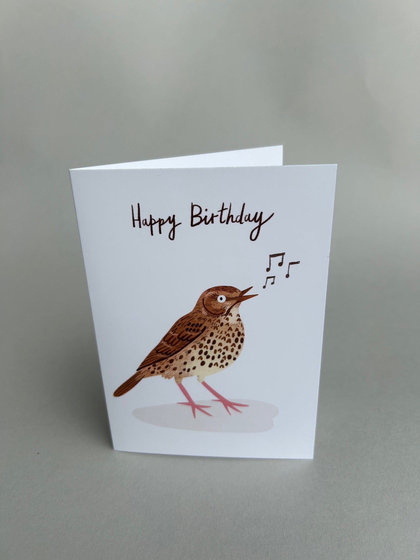 Happy Birthday Song Thrush Greeting Card