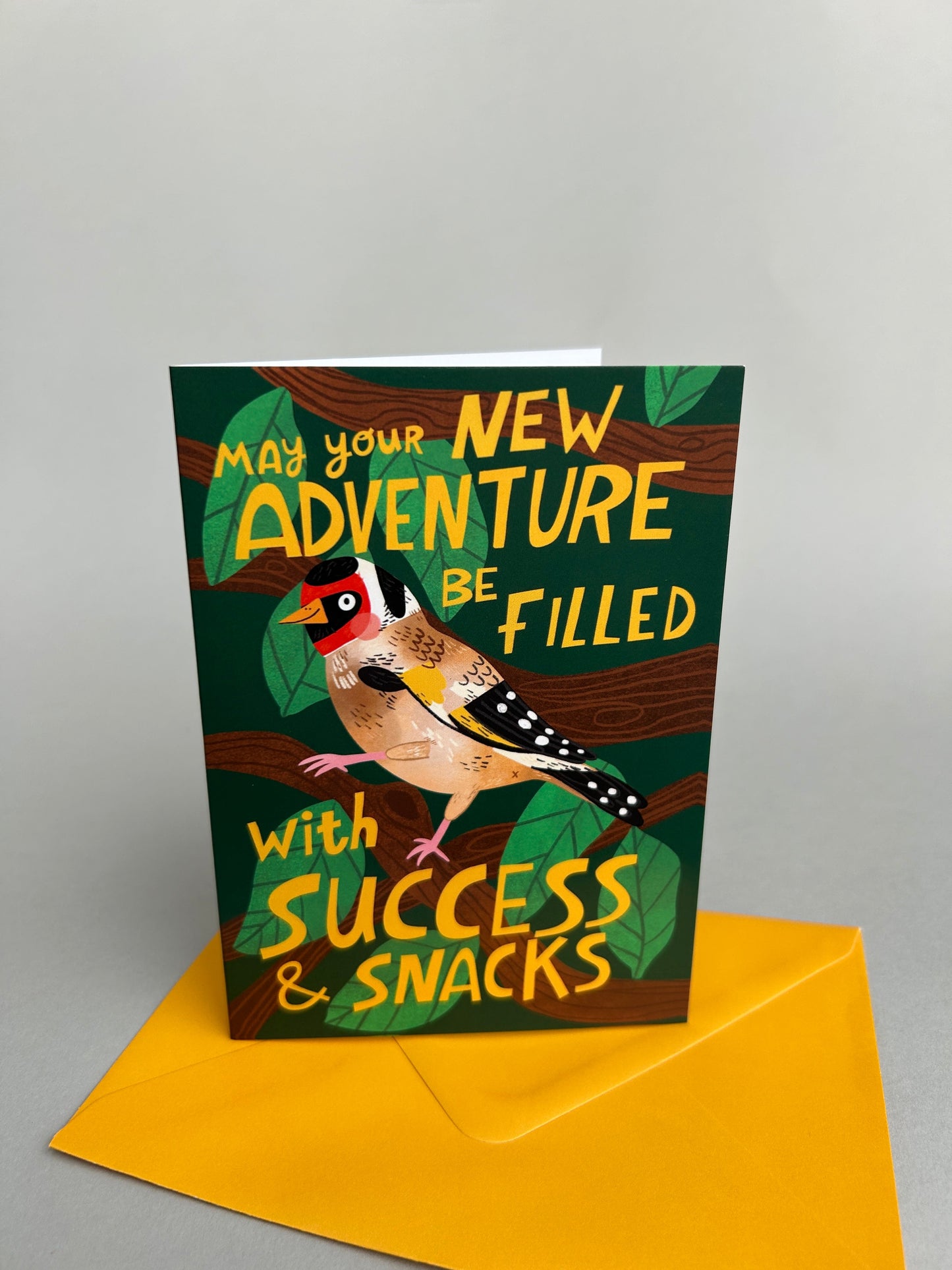 New Adventure Goldfinch Greeting Card