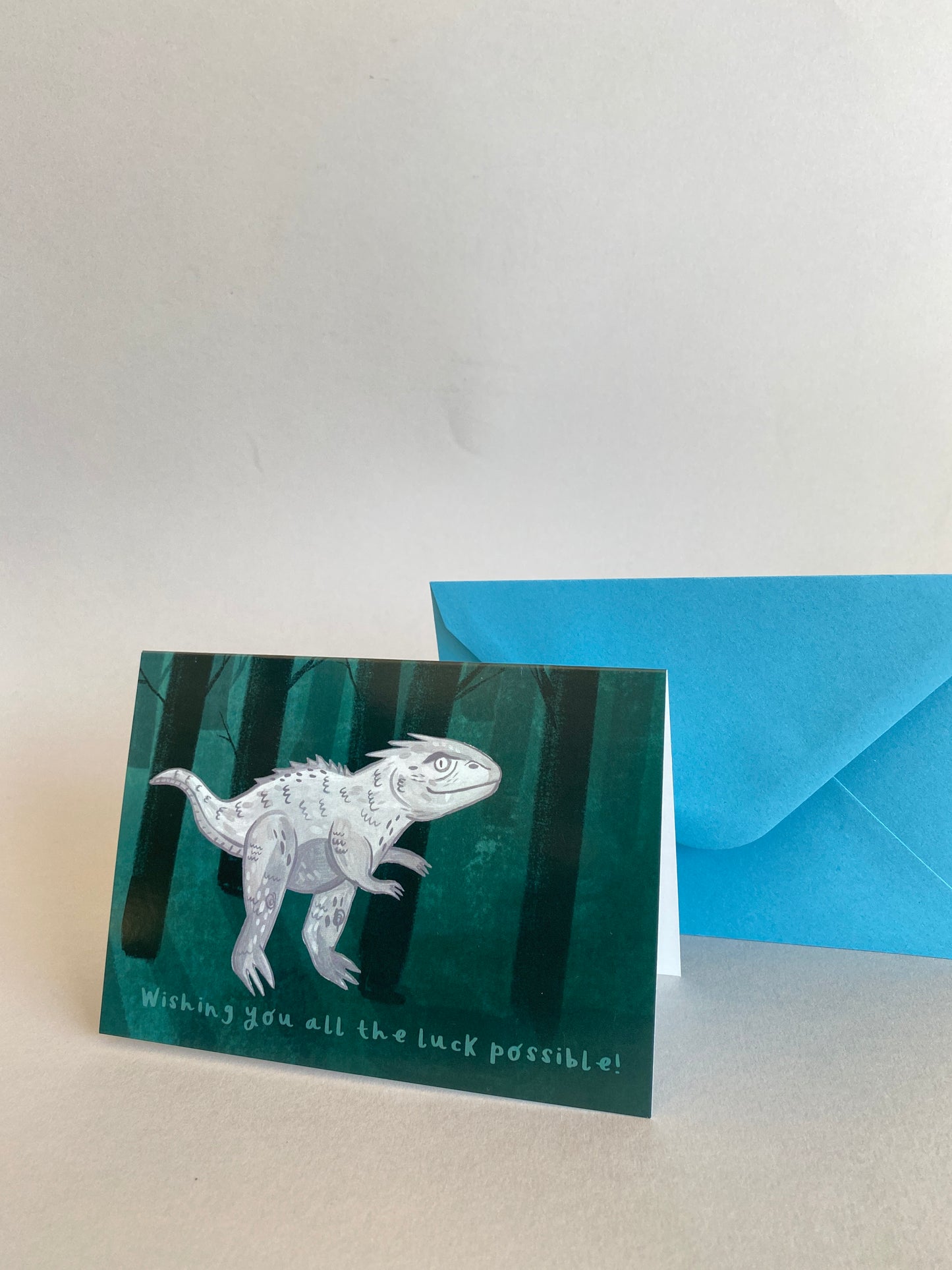 Wishing You All The Luck Possible T-Rex Greeting Card