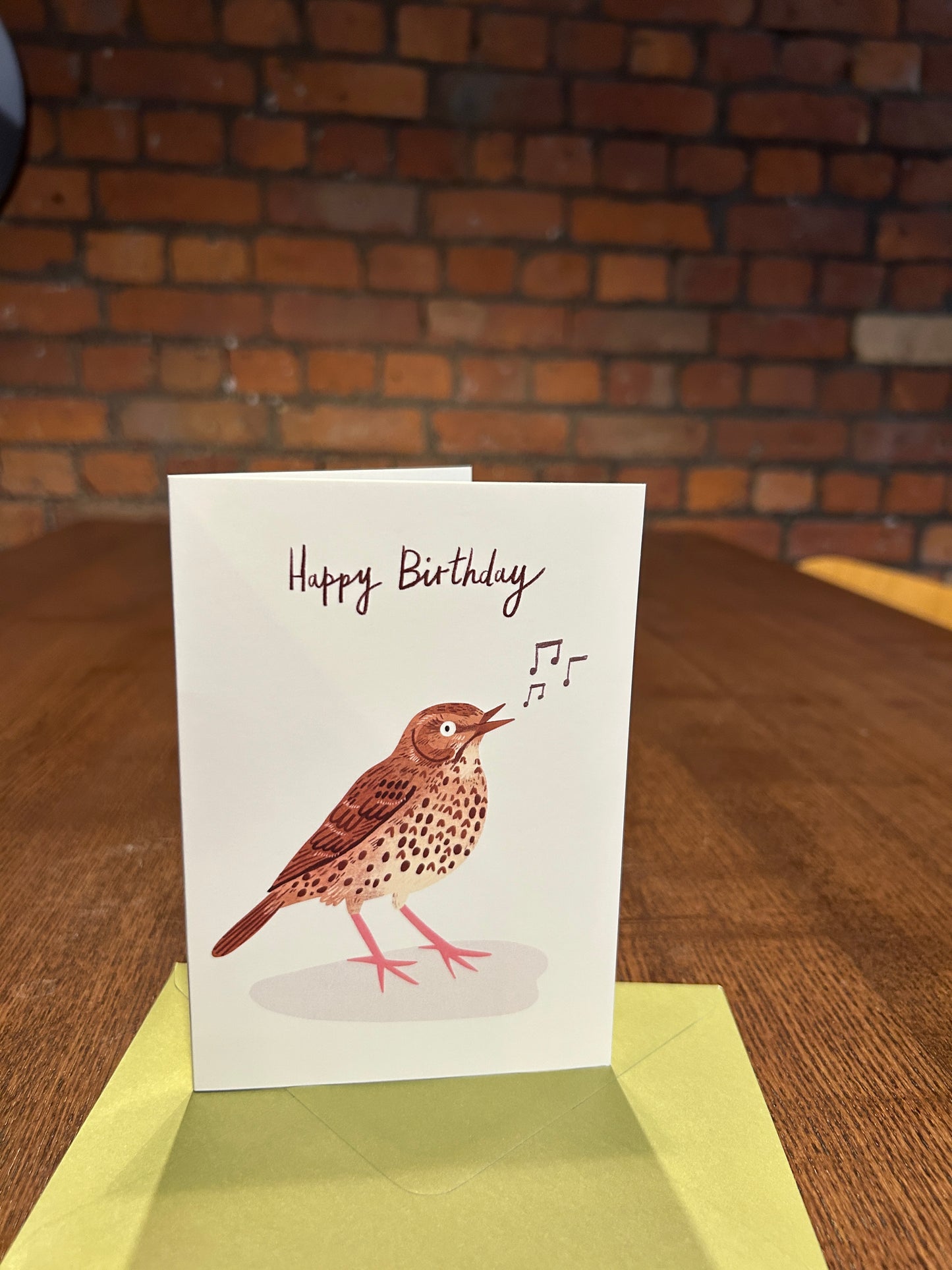 Happy Birthday Song Thrush Greeting Card