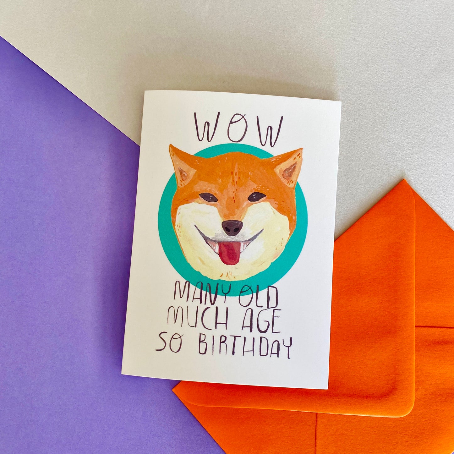 Many Old, Much Age - Shiba Inu Greeting Card
