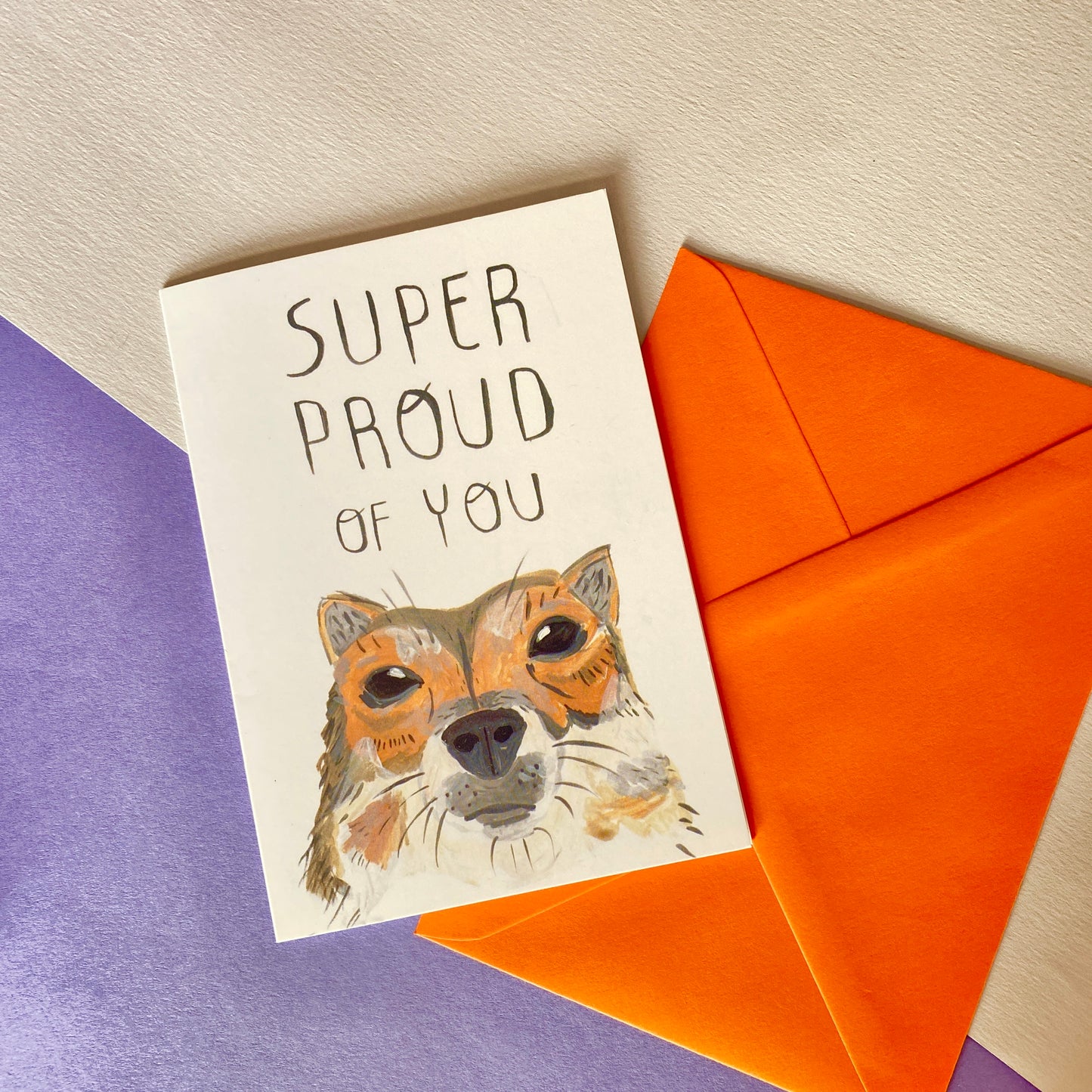 Super Proud of You! Corgi dog Congratulations/Well Done greeting card