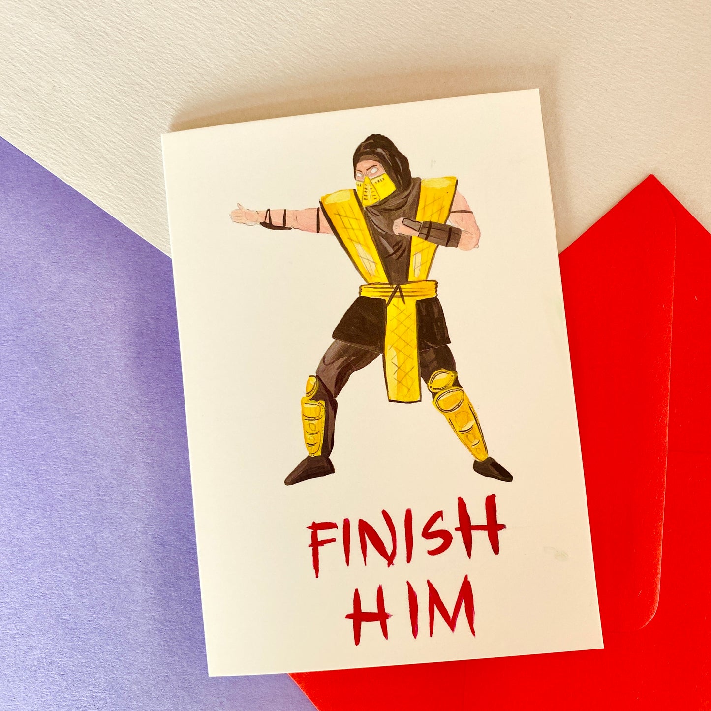 Finish Him - Greeting Card