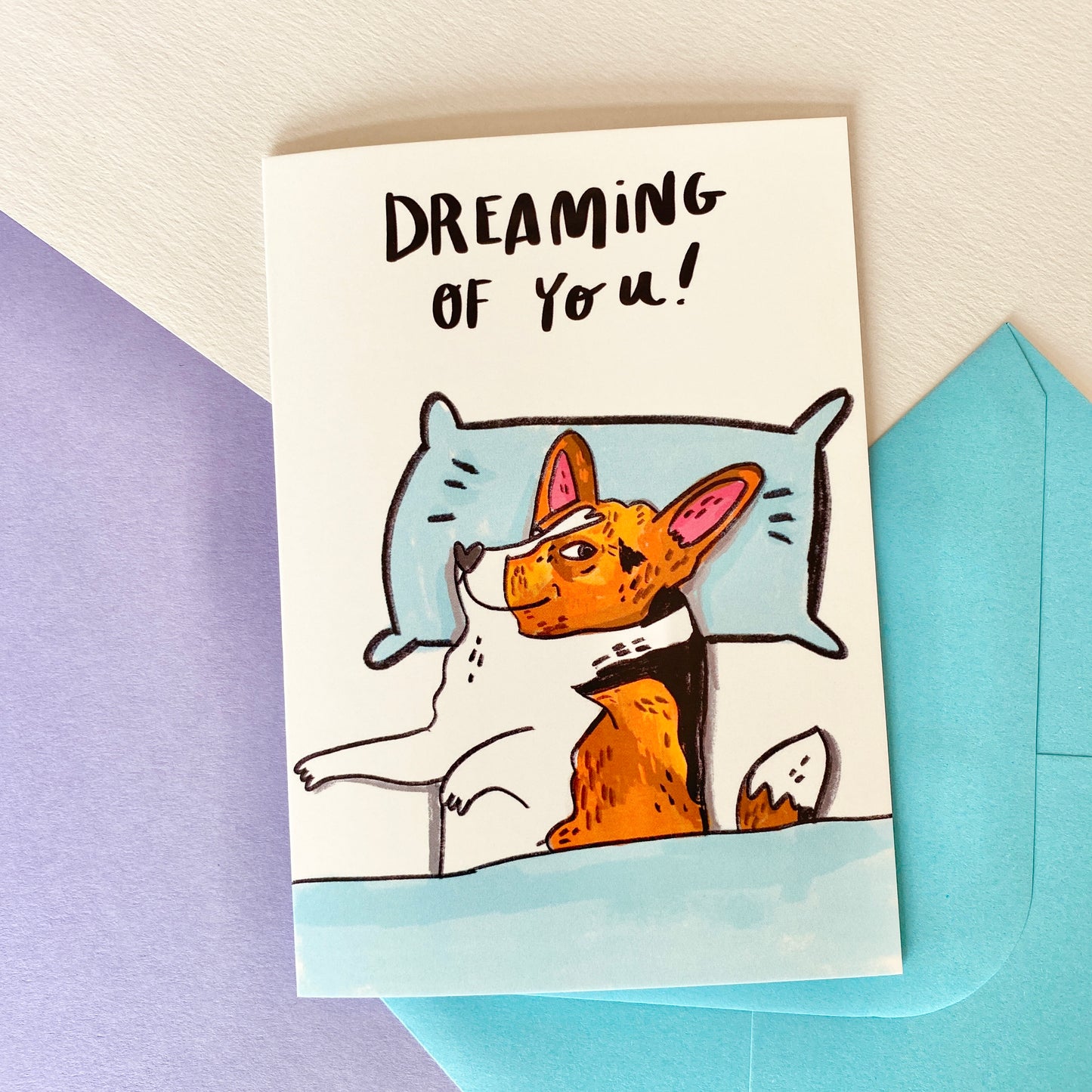Dreaming of You! Corgi Greeting Card