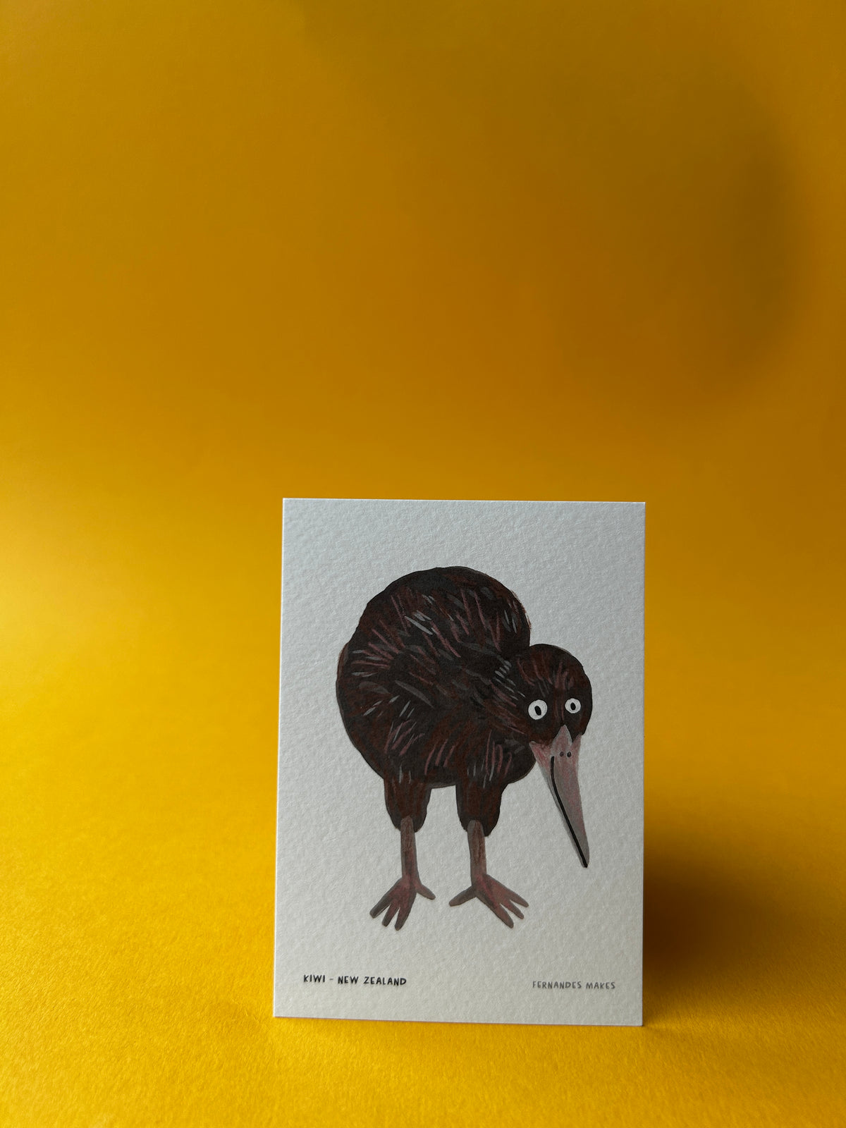 Kiwi / New Zealand / World Birds Mini Print (A7)