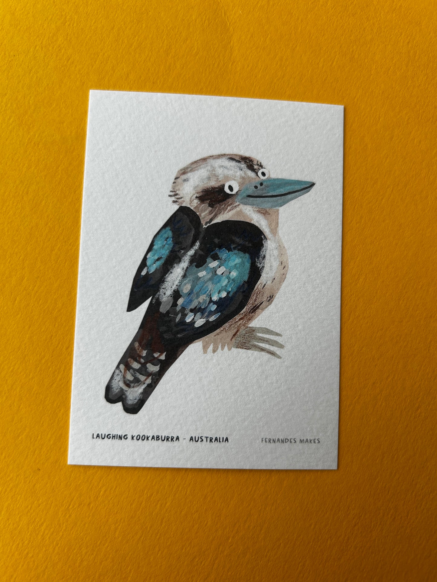 Laughing Kookaburra / Australia / World Birds Mini Print (A7)