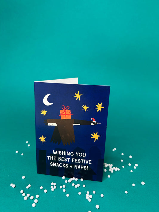 Wishing You The Best Festive Snacks and Naps Greeting Card