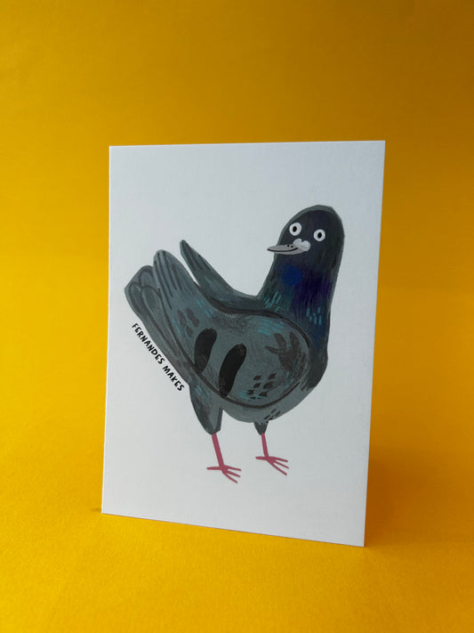 Happy Pigeon Pal / Rocky / Postcard