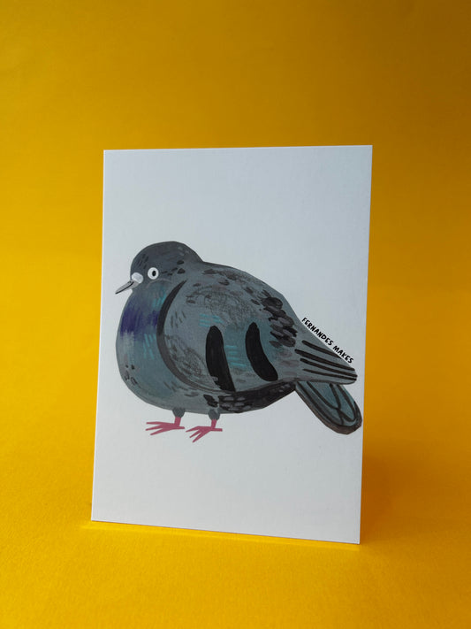 Happy Pigeon Pal / Merry / Postcard