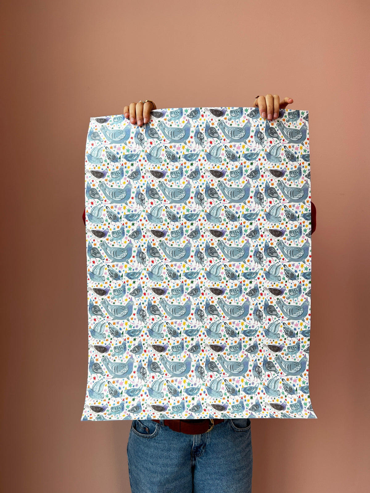 Party Pigeons Gift Wrap Sheets (3pk)