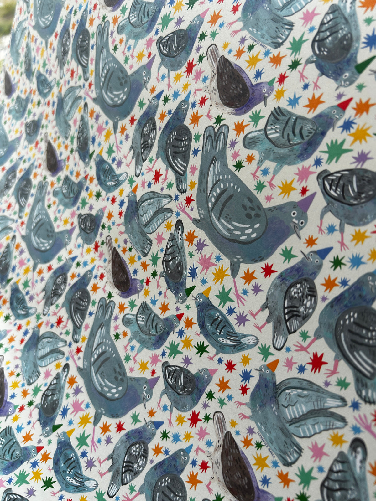 Party Pigeons Gift Wrap Sheets (3pk)