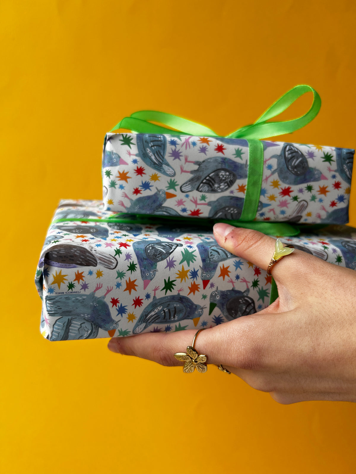 Party Pigeons Gift Wrap Sheets (3pk)