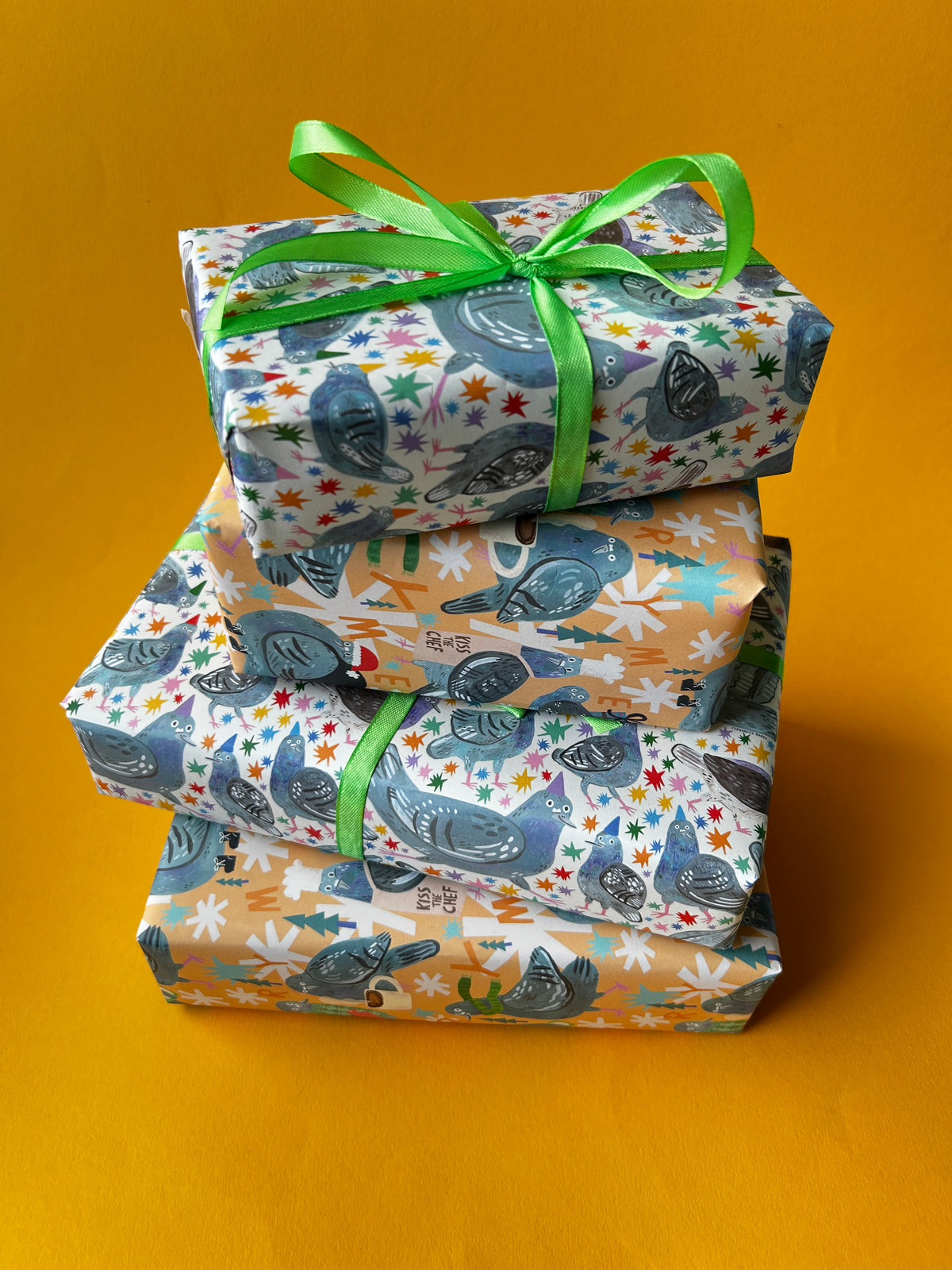 Party Pigeons Gift Wrap Sheets (3pk)