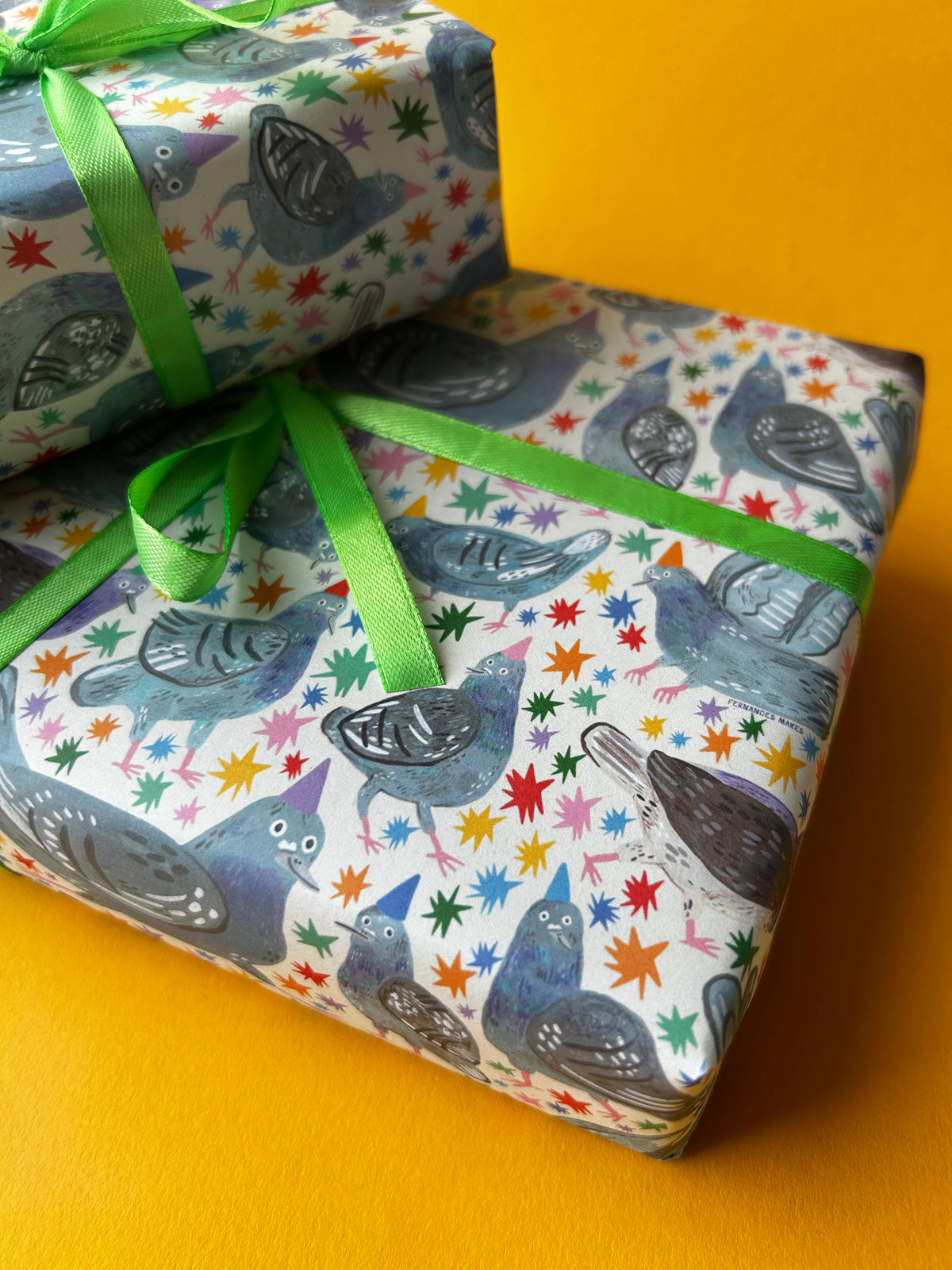 Party Pigeons Gift Wrap Sheets (3pk)
