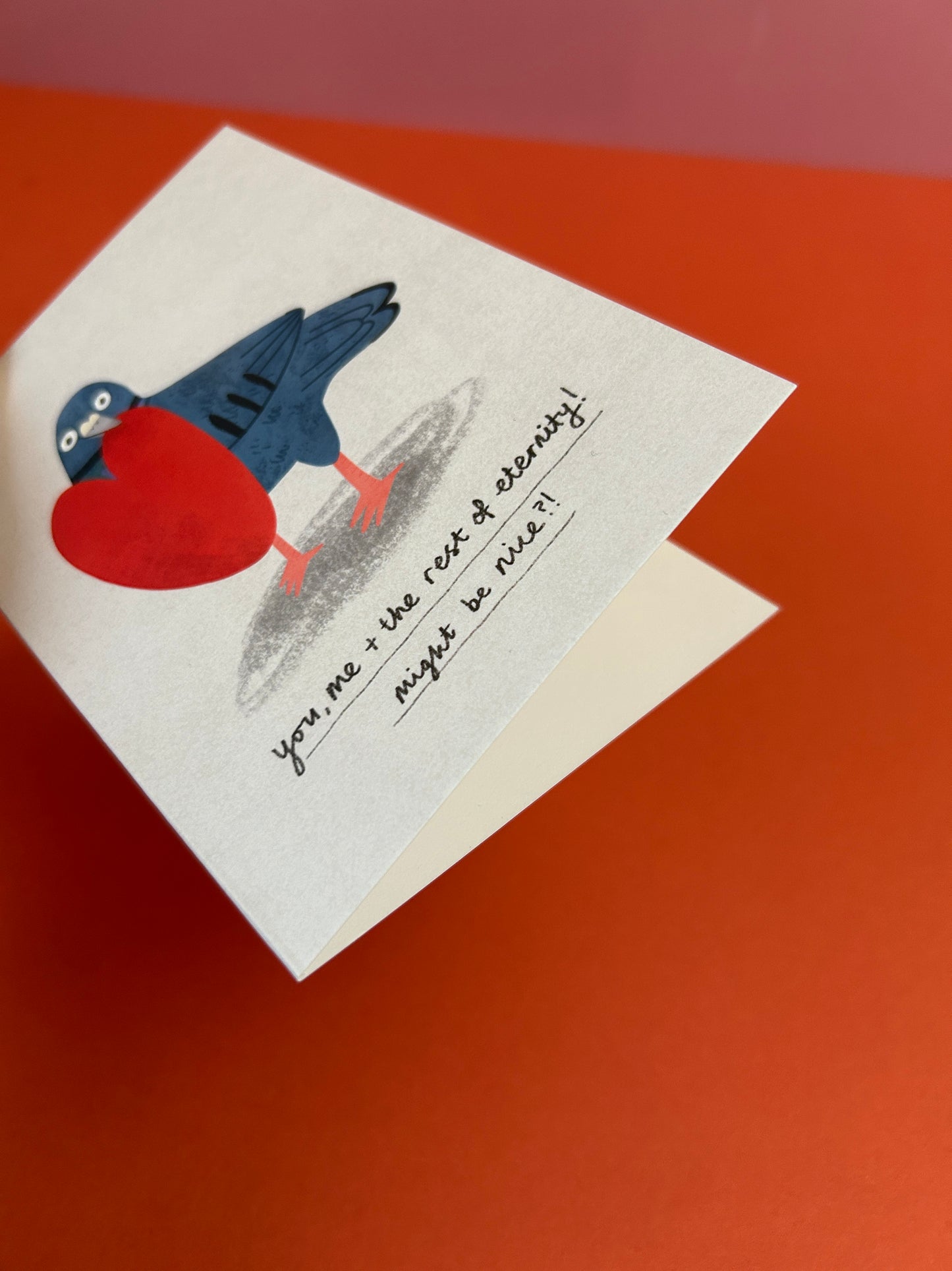 You, Me + the Rest of Eternity Pigeon Greeting Card