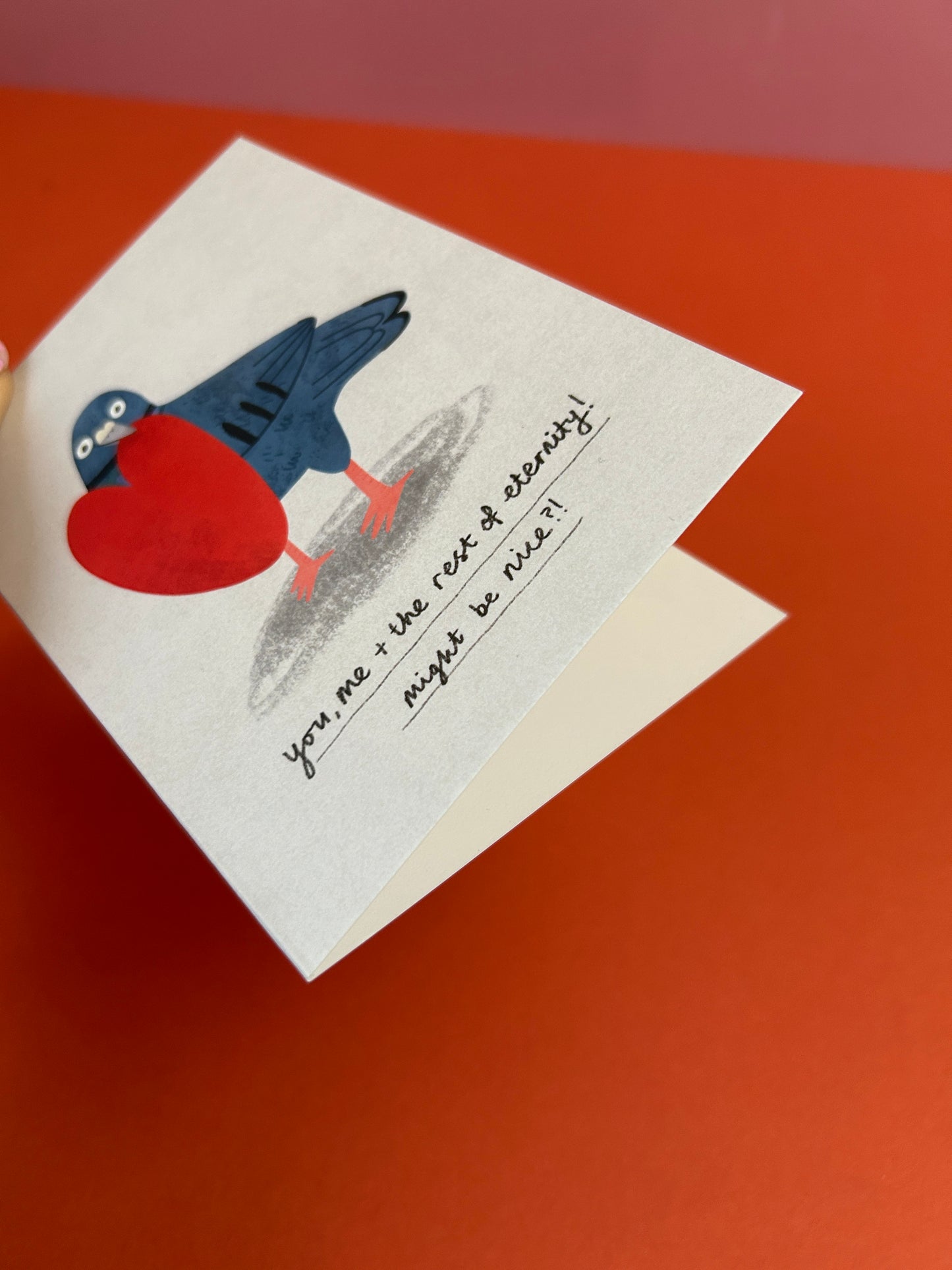 You, Me + the Rest of Eternity Pigeon Greeting Card