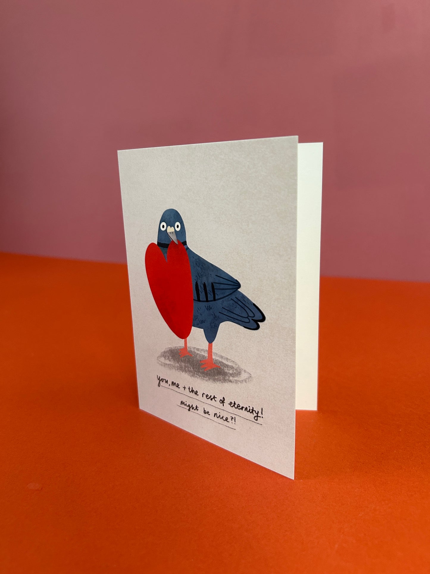 You, Me + the Rest of Eternity Pigeon Greeting Card