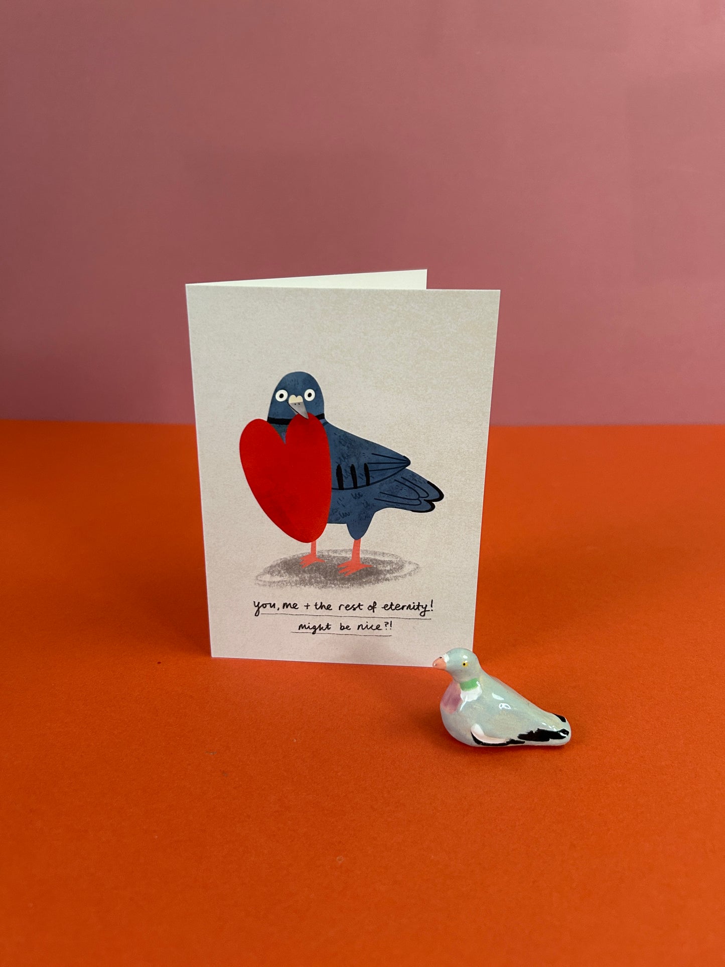 You, Me + the Rest of Eternity Pigeon Greeting Card