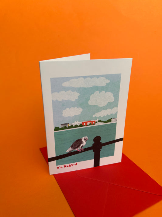 Birds Eye View Old Trafford Greetings Card